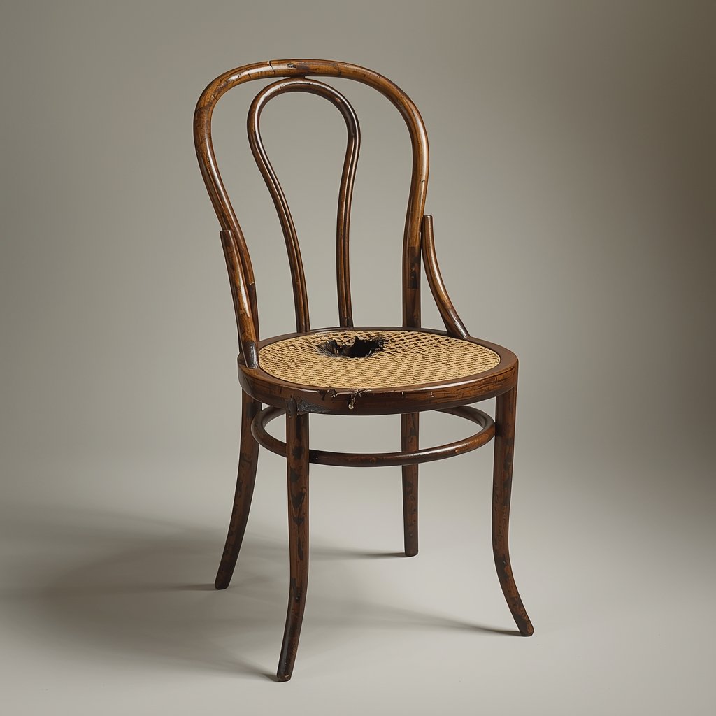 Антикварный венский стул до перетяжки