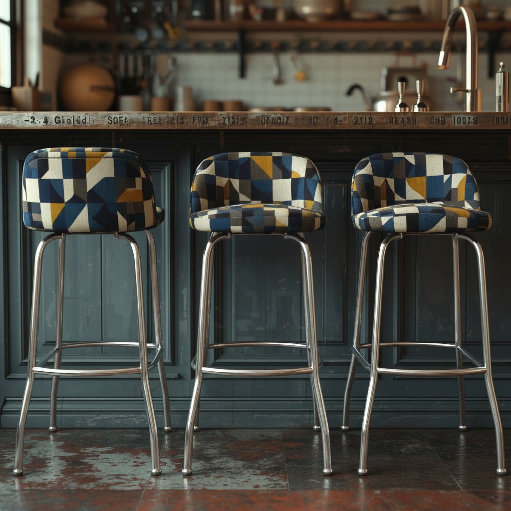 Барные стулья для кухни после перетяжки