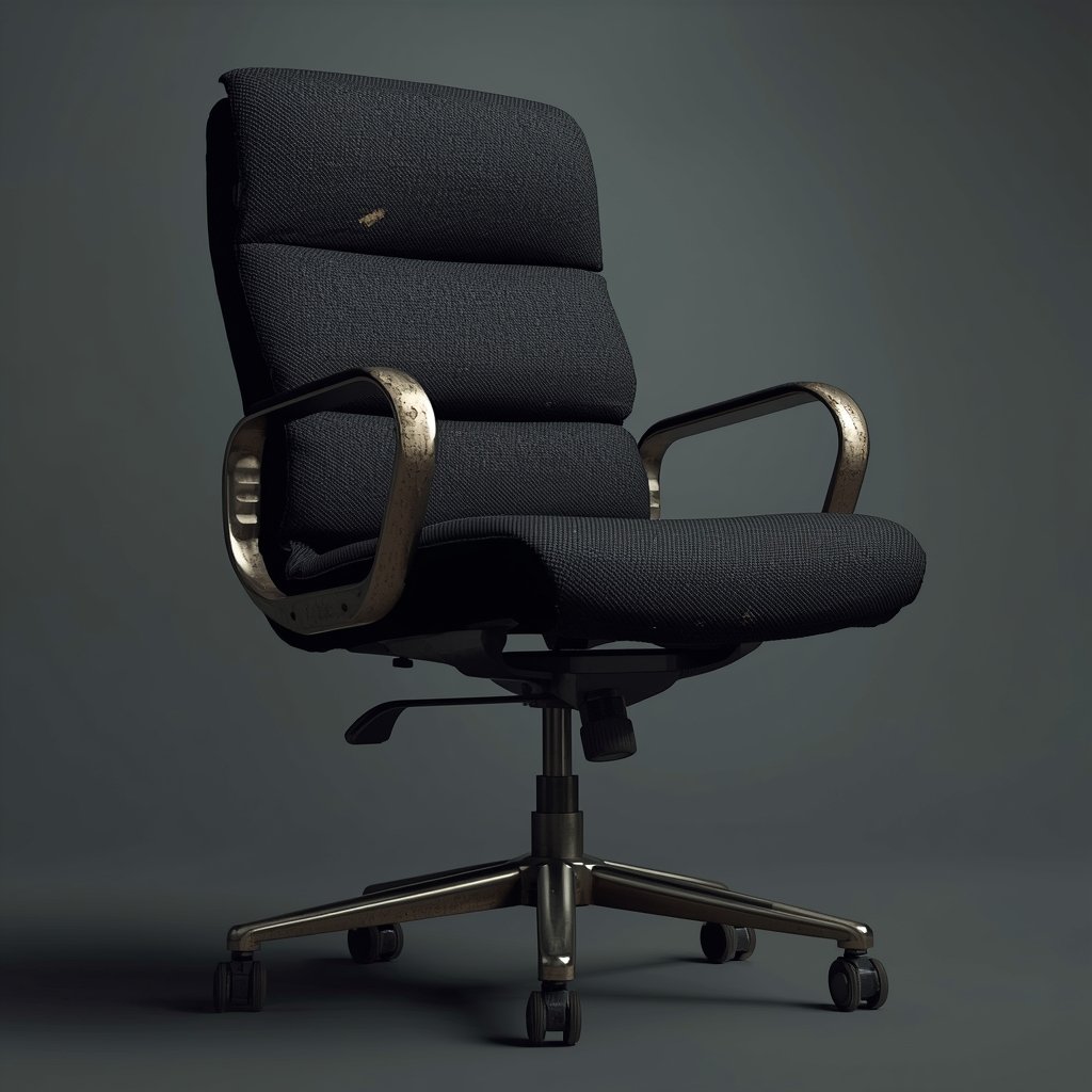 Офисное кресло руководителя до перетяжки